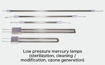 Low pressure mercury lamps (sterilization, cleaning / modification, ozone generation)