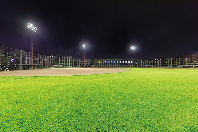 Edogawa City Rinkai Ball Game Field Sports Lighting Grounds Projects Eye Iwasaki Electric